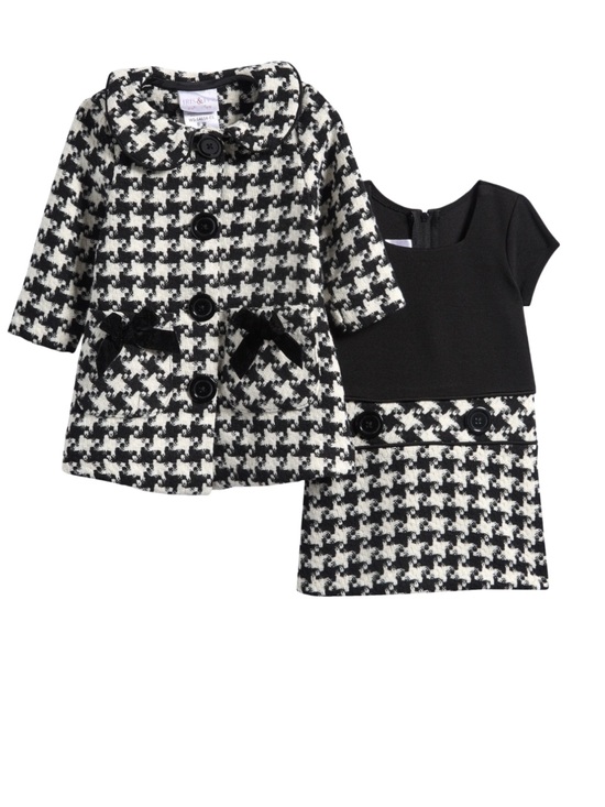 iris & ivy Other - Houndstooth Coat & Dress set